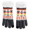 Women's Knitted Elf Texting Gloves - Black OSFM