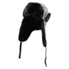 Women's Lace Design Trapper Hat - Black-White OSFM
