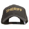 Sheriff Embroidered Big Size Structured Solid Poly Cotton Twill High Profile Pro Style Cap - Olive XL-3XL