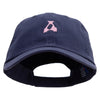 Artistic Letter A Embroidered Low Profile Dyed Cotton Twill Cap - Navy OSFM