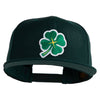 Four Leaf Clover Patched Wool Blend Prostyle Snapback Cap - Spruce OSFM