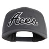 Aces Black Patched Retro Cotton Blend Snapback Cap - Charcoal OSFM