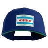 Chicago Flag Patched Wool Blend Prostyle Snapback Cap - Royal OSFM
