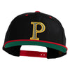 Greek Alphabet RHO Patched Classic Snapback Woold Blend 2 Tone Cap - Black-Red OSFM
