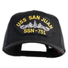 USS San Juan Submarine SSN 751 Patched Solid Cotton Twill Mesh Prostyle Cap - Black OSFM