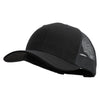6 Panel Structured Cotton Twill Mesh Cap Made in USA - Black OSFM