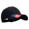Cotton Twill USA Flag Cap - Black OSFM