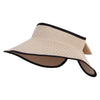 Women's Rolled Up 4  Brim Visor - Beige-Mix OSFM