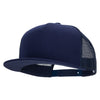 Big Size 5 Panels Mesh Flat Bill Snapback - Navy XL-3XL