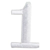 White No. 1 Iron On Glue Patch - White OSFM