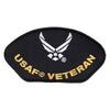 USAF Veteran Iron On Patch - Black OSFM