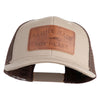 Scuba Hair Don't Care Faux Leather Patched Mesh Trucker Cap - Brown Khaki OSFM