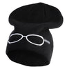 Glasses Embroidery Beanie - Black OSFM