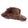 Women's Bronze Rose Organza Hat - Brown OSFM