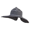 Women's Rolled Up 5" Brim Visor - Black-White OSFM