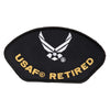 USAF Retired Iron on Patch - Black OSFM