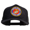 Licensed U.S. Marine Emblem Patched Snapback Hat Made in USA - Black OSFM