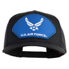 U.S. Air Force Blue Patched Solid Cotton Twill Mesh Prostyle Cap - Black OSFM
