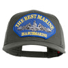 The Best Marine ISA Submarine Blue Patched Solid Cotton Twill Mesh Prostyle Cap - Grey OSFM