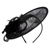 Women's Loop and Feather Disc Fascinator - Black OSFM