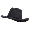 Women's Sheer Diamond Fedora Crown Hat - Black OSFM