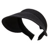 Womens Clip On Toyo Braid Visor - Black OSFM