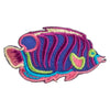 Tropical Fish Sea Life Iron On Patch - Blue Purple OSFM