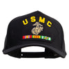 Licensed USMC Patched Snapback Hat Made in USA - Black OSFM