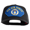 U.S. Air Force Seal Logo Blue Patched Solid Cotton Twill Mesh Prostyle Cap - Black OSFM