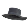 Women's Leatherette Band Gambler Crown Dressy Hat - Black OSFM