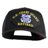 U.S. Coast Guard Retired Patched Solid Cotton Twill Mesh Prostyle Cap - Black OSFM
