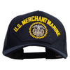 Licensed U.S. Merchant Marine Patched Snapback Hat Made in USA - Navy OSFM