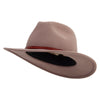 Unisex 3" Brim Pinched Fedora - Pecan OSFM