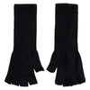 Arm Warmer Fingerless Sleeve Glove - Black OSFM