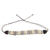 Beaded Animal Bone Hat Bands - Beige White OSFM