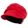 Women's Pleated Cap - Red OSFM