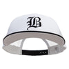 Old English B Embroidered Big Size Premium Flat Bill Trucker Cap - Black-White XL-3XL