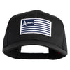 USSF USA White Flag Patched Solid Cotton Twill Pro Style Cap - Black OSFM