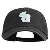 American Moose Patched Unstructured Pigment Dyed Cotton Cap - Black OSFM