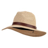 Men's Fine Weave 3" Brim Fedora - White-Tweed L