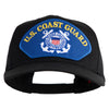 U.S. Coast Guard Logo Blue Patched Solid Cotton Twill Pro Style Cap - Black OSFM