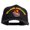 Licensed U.S. Marine OMAM Bulldog Patched Snapback Hat Made in USA - Black OSFM