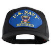 U.S. Navy Retired Blue Patched Solid Cotton Twill Mesh Prostyle Cap - Black OSFM