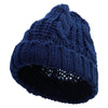 Women's Cable Knit Cuff Beanie - Navy OSFM