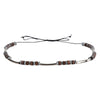 Single Strand Beaded Stud Hat Band - Brown OSFM