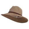 Men's Paper Braid 3.5'' Brim Fedora - Brown L