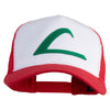 Ash Ketchum League Expo Patched 5 Panel Pet Spun Mesh Cap - White-Red OSFM