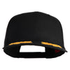 Scrambled Eggs Yellow Patched Solid Cotton Twill 5 Panel Prostyle Snap Cap - Black OSFM