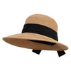 Women's Asymmetrical Brim Hat - Black OSFM