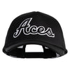 Aces Black Patched Summer Foam Mesh Trucker Cap - Black OSFM